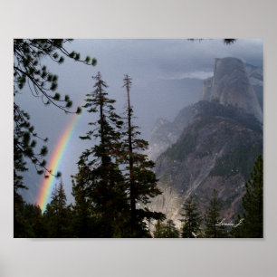 Póster Arcoiris en tela yosemite