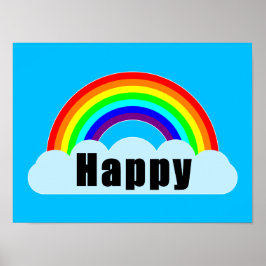 Póster ARCOÍRIS - Feliz