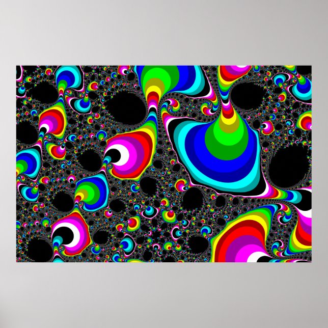 Póster Arcoiris globular - Fractal (Frente)