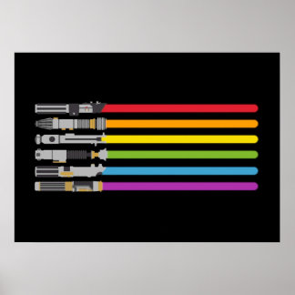 Póster Arcoiris Lightsable