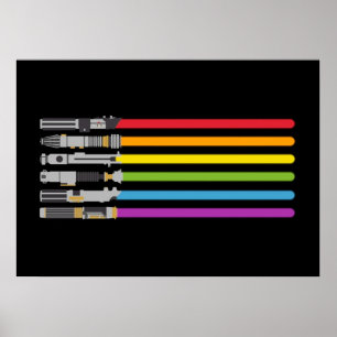 Póster Arcoiris Lightsable