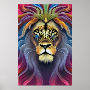 Póster Arcoiris Lion Mane