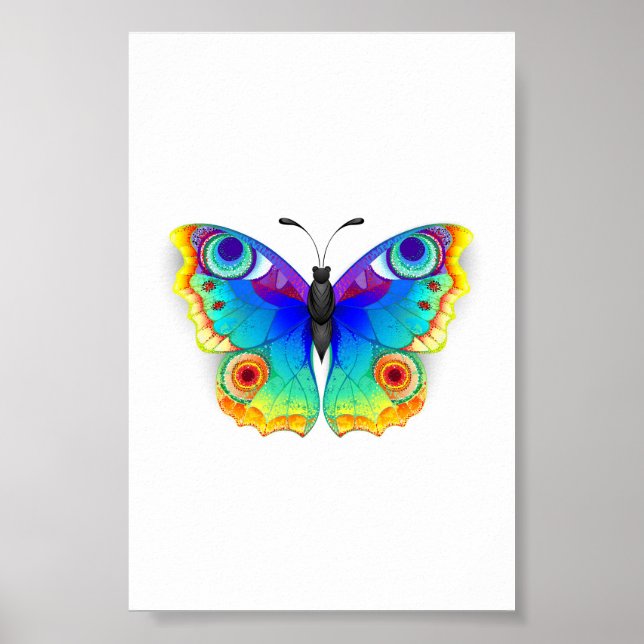 Póster Arcoiris mariposa Peacock Eye (Frente)
