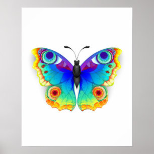 Póster Arcoiris mariposa Peacock Eye