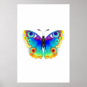 Póster Arcoiris mariposa Peacock Eye