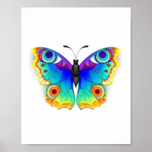 Póster Arcoiris mariposa Peacock Eye