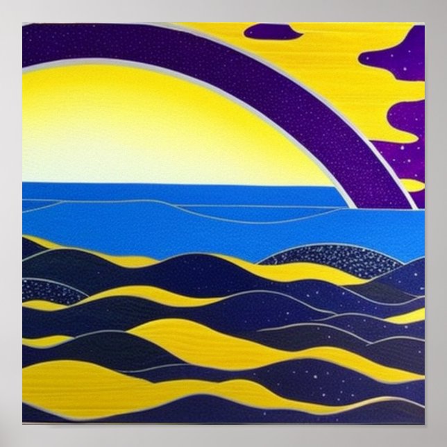 Póster Arcoiris morado en Poster marino (Frente)