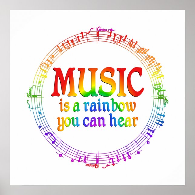 Póster Arcoiris musical (Frente)
