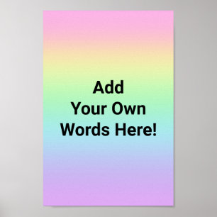 Póster Arcoiris Pastel personalizado