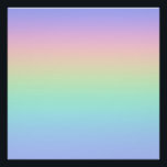 Póster Arcoiris pastoral<br><div class="desc">Un degradado de colores arcoiris pastel.</div>