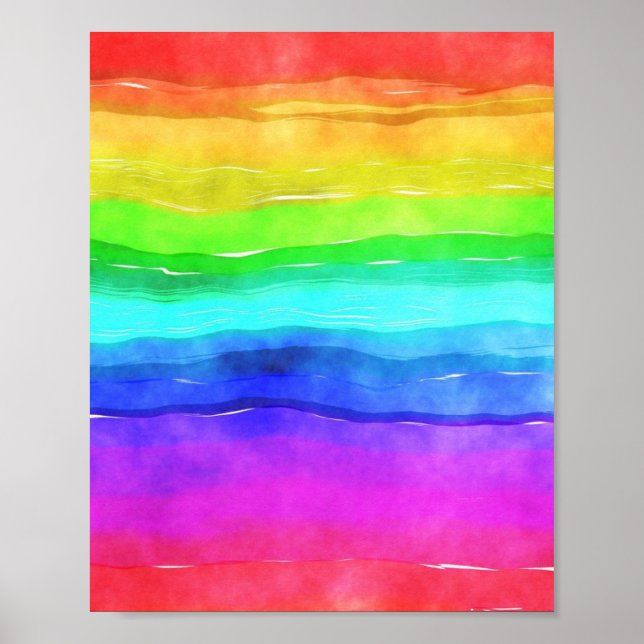 Póster Arcoiris pintado (Frente)