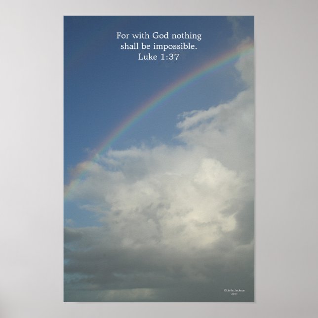 Póster Arcoiris, porque con Dios nada es imposible (Frente)