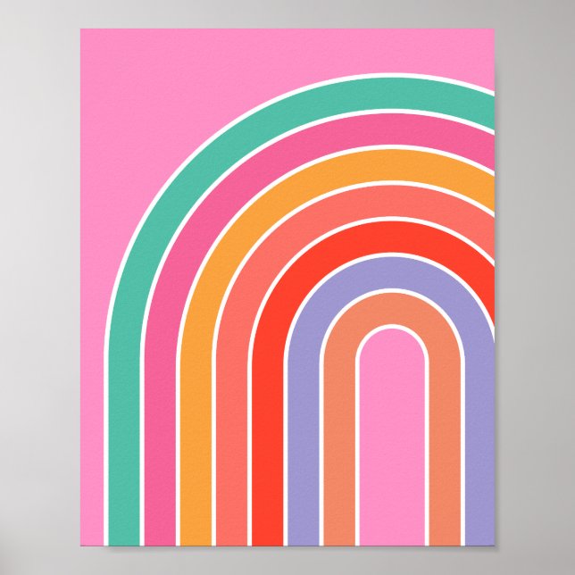 Póster Arcoiris rosa (Frente)