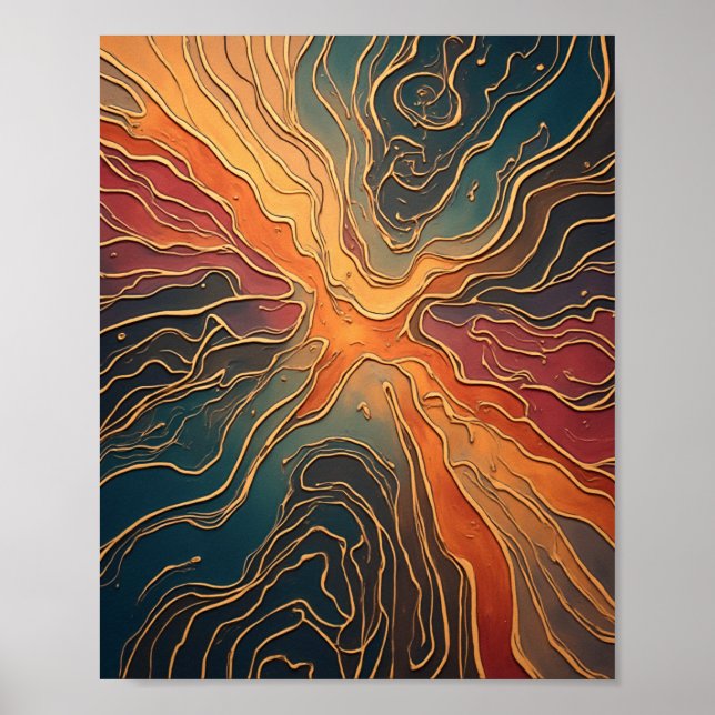 Póster Arcoiris rumando Poster de papel de valor terrestr (Frente)