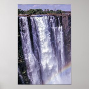 Póster Arcoíris sobre las cataratas Victoria - Zimbabue,