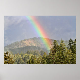 Póster Arcoiris sobre las montañas