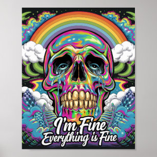 Póster Arcoiris Todo es buen cráneo