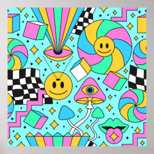 Póster Arcoiris trippy 6000000000000000000000000000000000