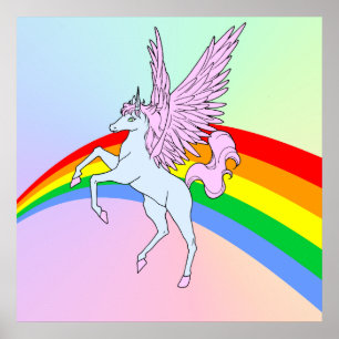 Póster Arcoiris unicornio de Corey Tiger 80