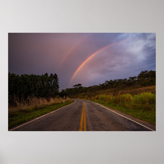 Póster Arcoiris Y Carretera (Frente)