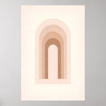Arcos abstractos neutros boho minimalistas moderno