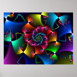 Póster Arcos de Arcoíris Fractal