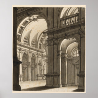Póster Arcos de la Catedral de la Arquitectura de la Viej