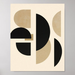 Póster Arcos del desierto: Composición en negro y beige