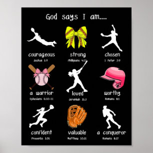 Póster Arcos Dios dice que soy Biblia de niñas suaves cri