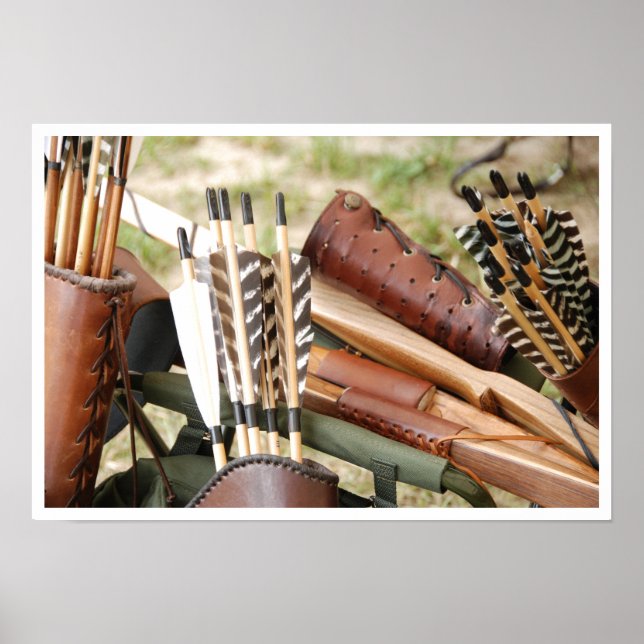 Póster Arcos, Flechas y Quivers (Frente)