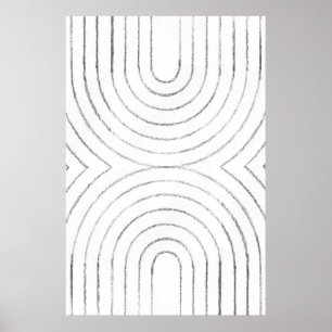 Póster Arcos lineales minimalistas
