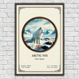 Póster Arctic Fox Zoology Series
