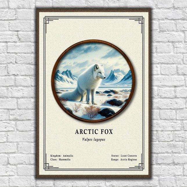 Póster Arctic Fox Zoology Series (Subido por el creador)