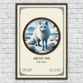Póster Arctic Fox Zoology Series