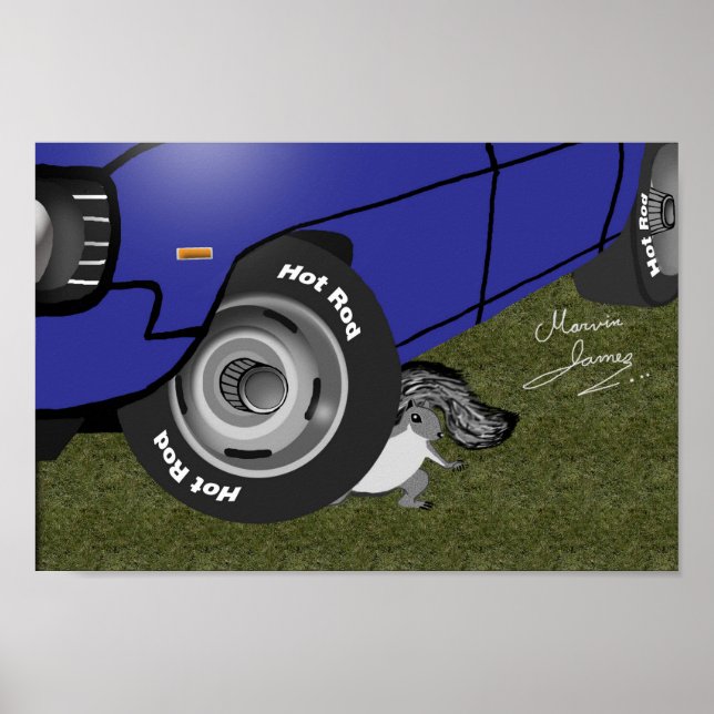 Póster Ardilla caliente. (Frente)