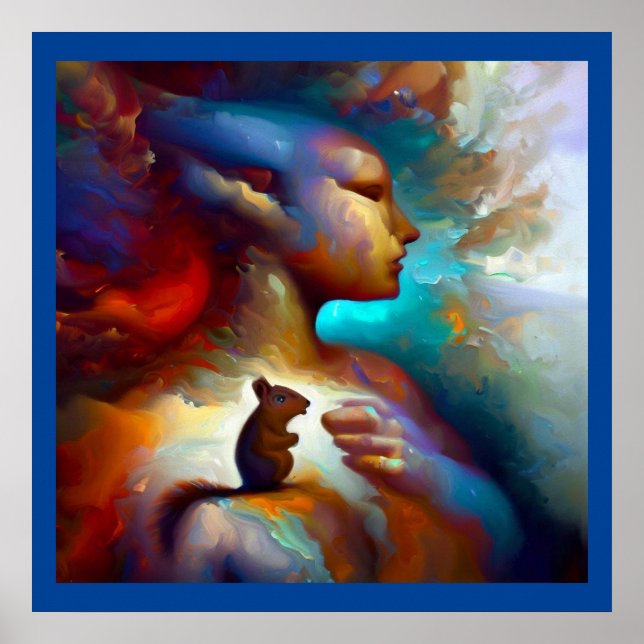 Póster Ardilla de animales espirituales 3 (Frente)