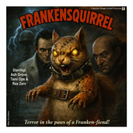 Póster Ardilla de Frankenstein