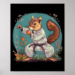 Póster Ardilla de Judo Naturaleza Taekwondo Karate MMA Ar