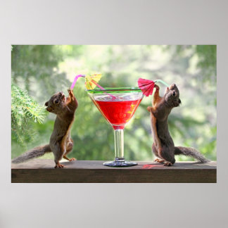 Póster ardillas de la Hora Feliz