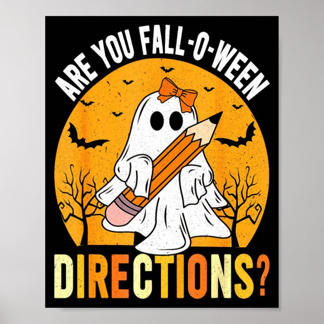 Póster Are You Fall-o-ween Direction Funny Sarcastic Quot (Frente)