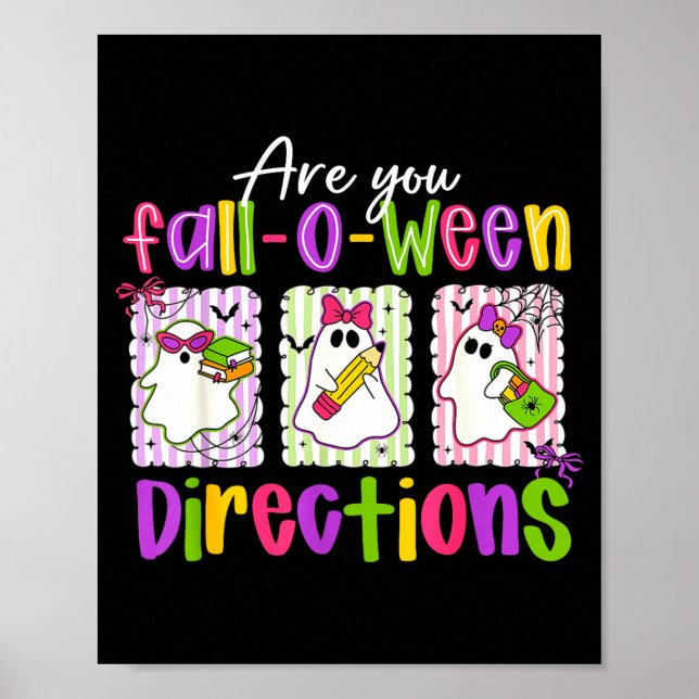 Póster Are You Fall-o-ween Directions Soky Cute Ghost Tea (Frente)