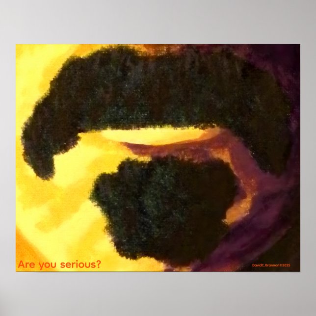 Póster "Are you serious?", Zappa, humor, pop art (Frente)