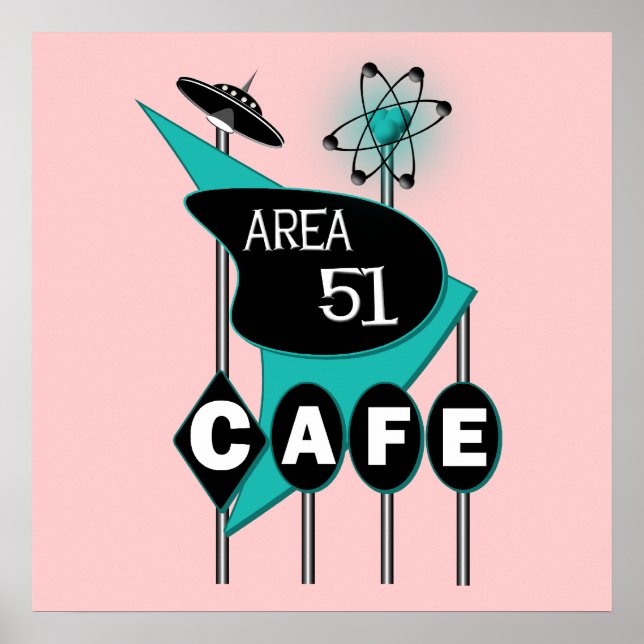 Póster Área 51 Cafe Poster (Frente)