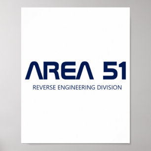 Póster Área 51 Ingeniería Inversa Ovni Paranormal Alien