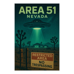 Póster Área 51 - Secretos del cielo del desierto