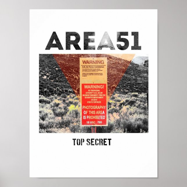 Póster Área 51 - Top Secret - Aliens (Frente)