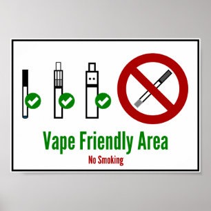 Póster Área amistosa de Vape