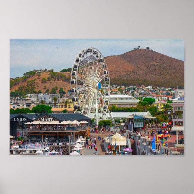 Póster Área costera de Ciudad del Cabo (Frente)