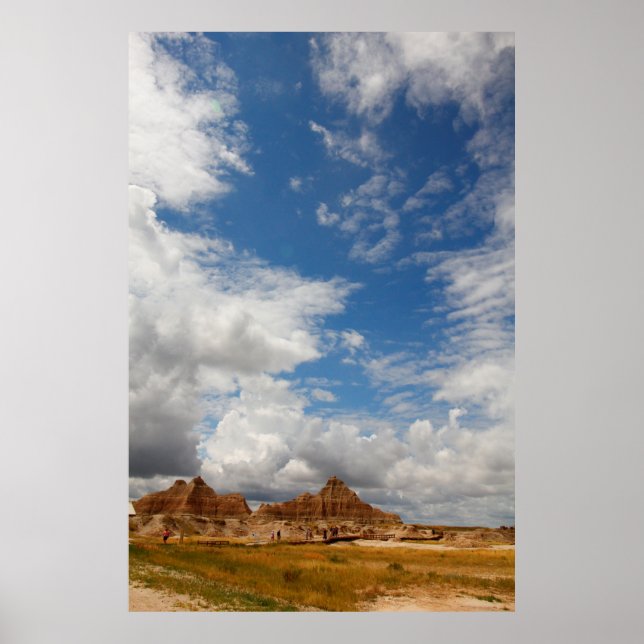 Póster Área de Exhibición Fósil, Parque Nacional Badlands (Frente)