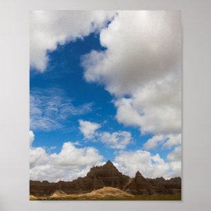 Póster Área de paso de cedro, Parque Nacional Badlands, S